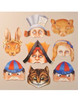 Alice In Wonderland Half Face Card Masks