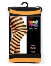 Black And Orange Striped Kids Tights 