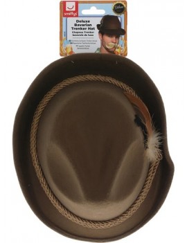 Brown Bavarian Trilby Hat