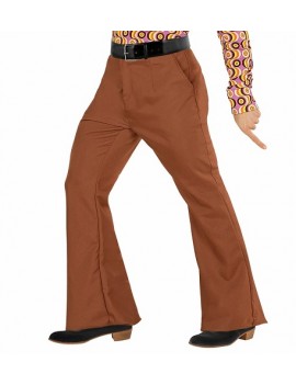 70s Brown Polyester Flares
