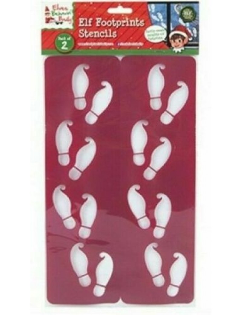 Elf Footprint Stencils Pack Of 2