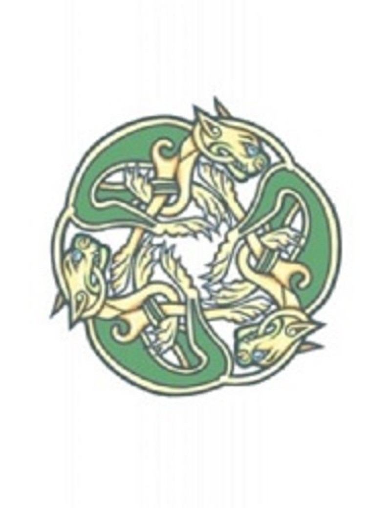 Tribal Celtic Dogs Temporary Tattoo 