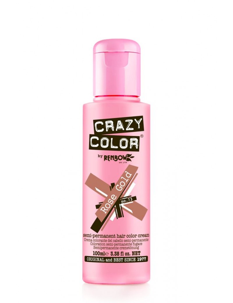 Crazy Color Semi-Permanent Hair Dye 100 ml Rose Gold