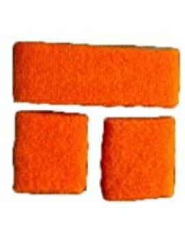 Neon Orange Sweatband Set Neon Orange Sweatband Set