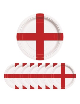 England St George Cross Paper Plates