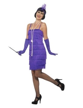 20s Flapper Costume Purple