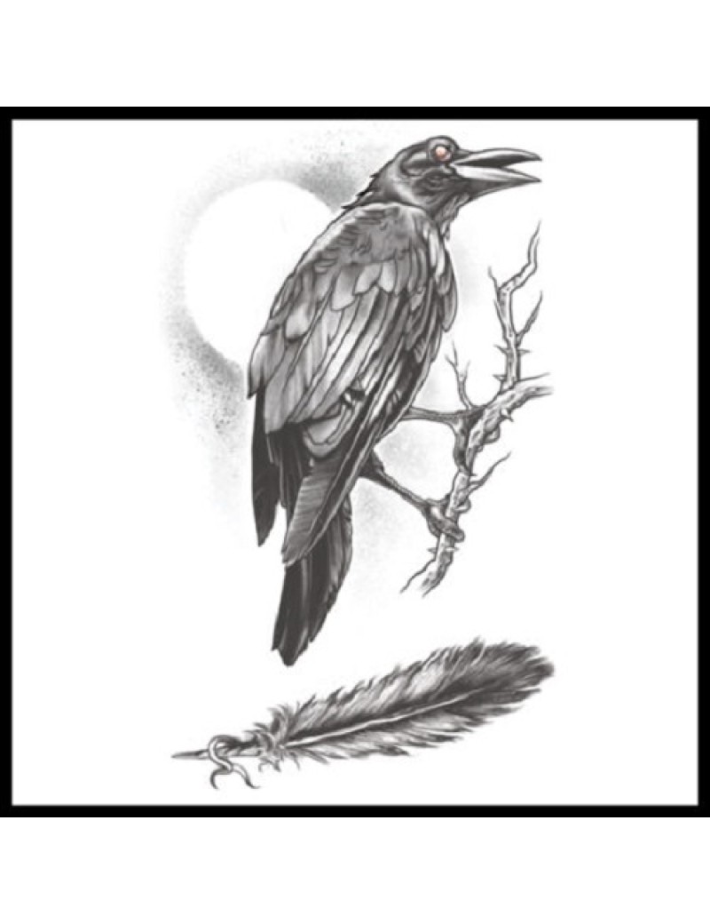 Gothic The Raven Temporary Tattoo 