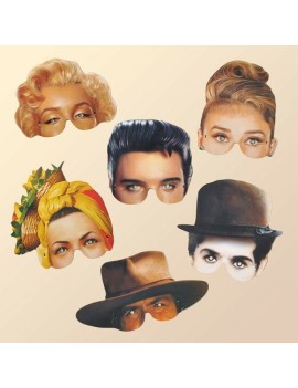 Hollywood Icons Half Face Card Masks