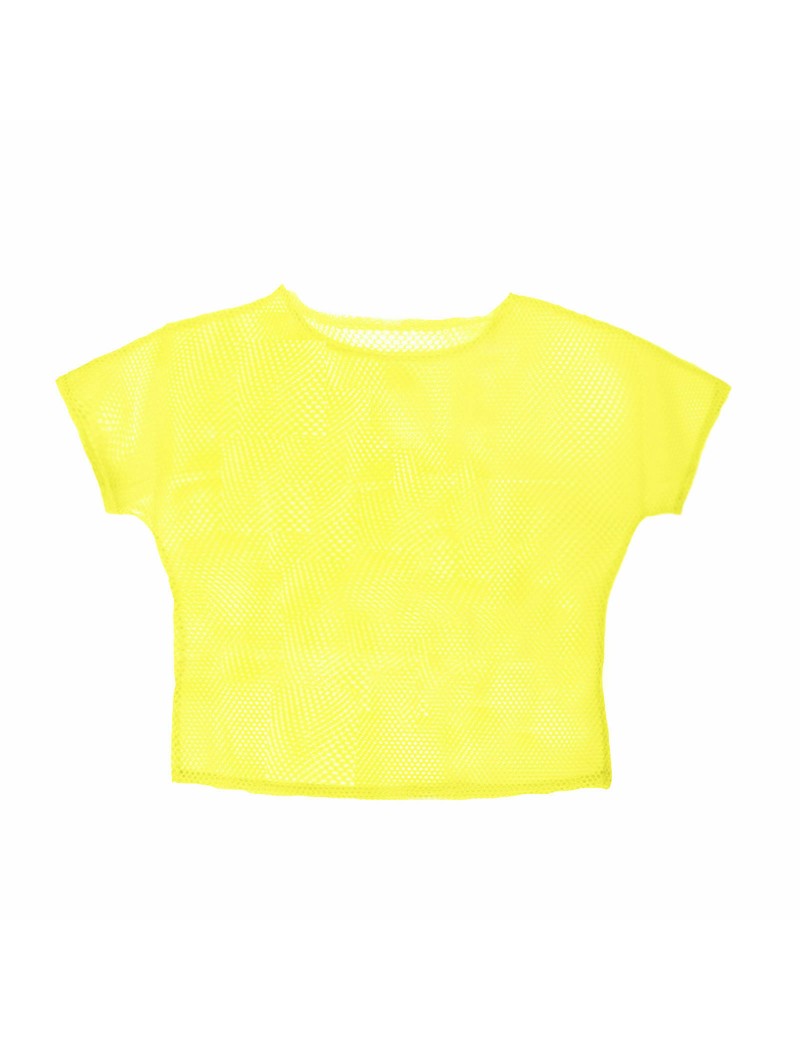 Neon Yellow Mesh Top