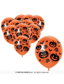 Orange And Black Pumpkin Balloons