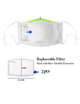 Rainbow Striped 3 Layer Filtered Face Mask 