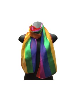 Rainbow Satin Neck Scarf 