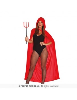 Red Hooded Velour Cape