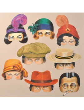 Roaring 20s Half Face Card Masks