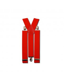 Red Braces Clip On Suspenders Stylex Party ST0829