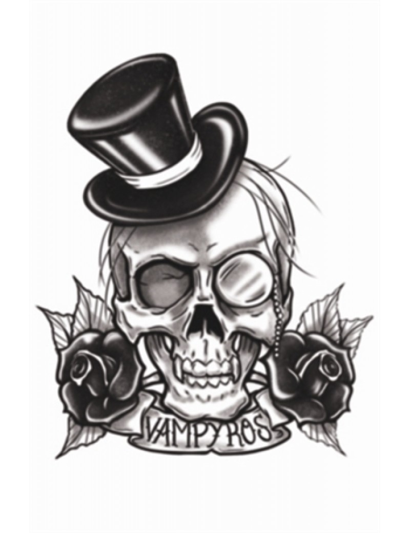 Gothic Vampyros Temporary Tattoo Tinsley Transfers GTH-215