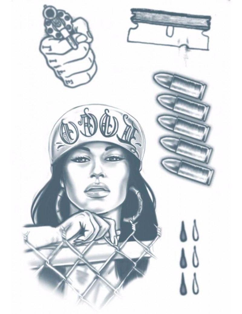 Prison 18 And Life Temporary Tattoos