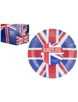 Union Jack Flag Paper Plates