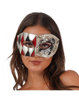 Red Venetian Eye Mask