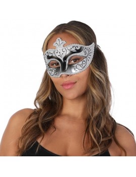 Black And Silver Glitter Eye Mask