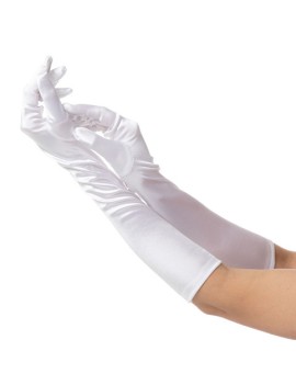 Long White Gloves