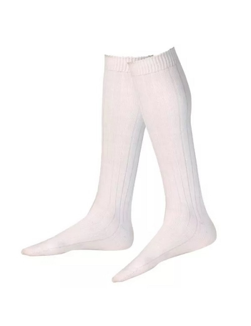 White Knee High Long Socks