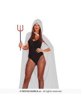 White Hooded Velour Cape