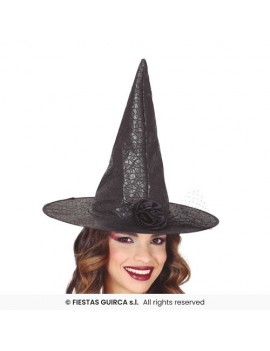 Witch Hat With Black Snakeskin And Flower