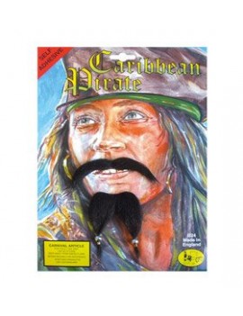 Caribbean Pirate Beard And Moustache Set